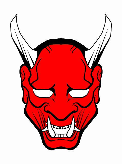 Devil face PNG image