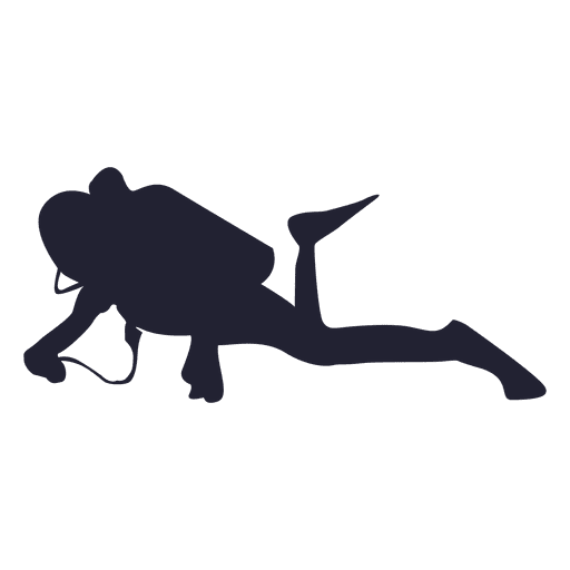 Diver Silhouette PNG Image Background