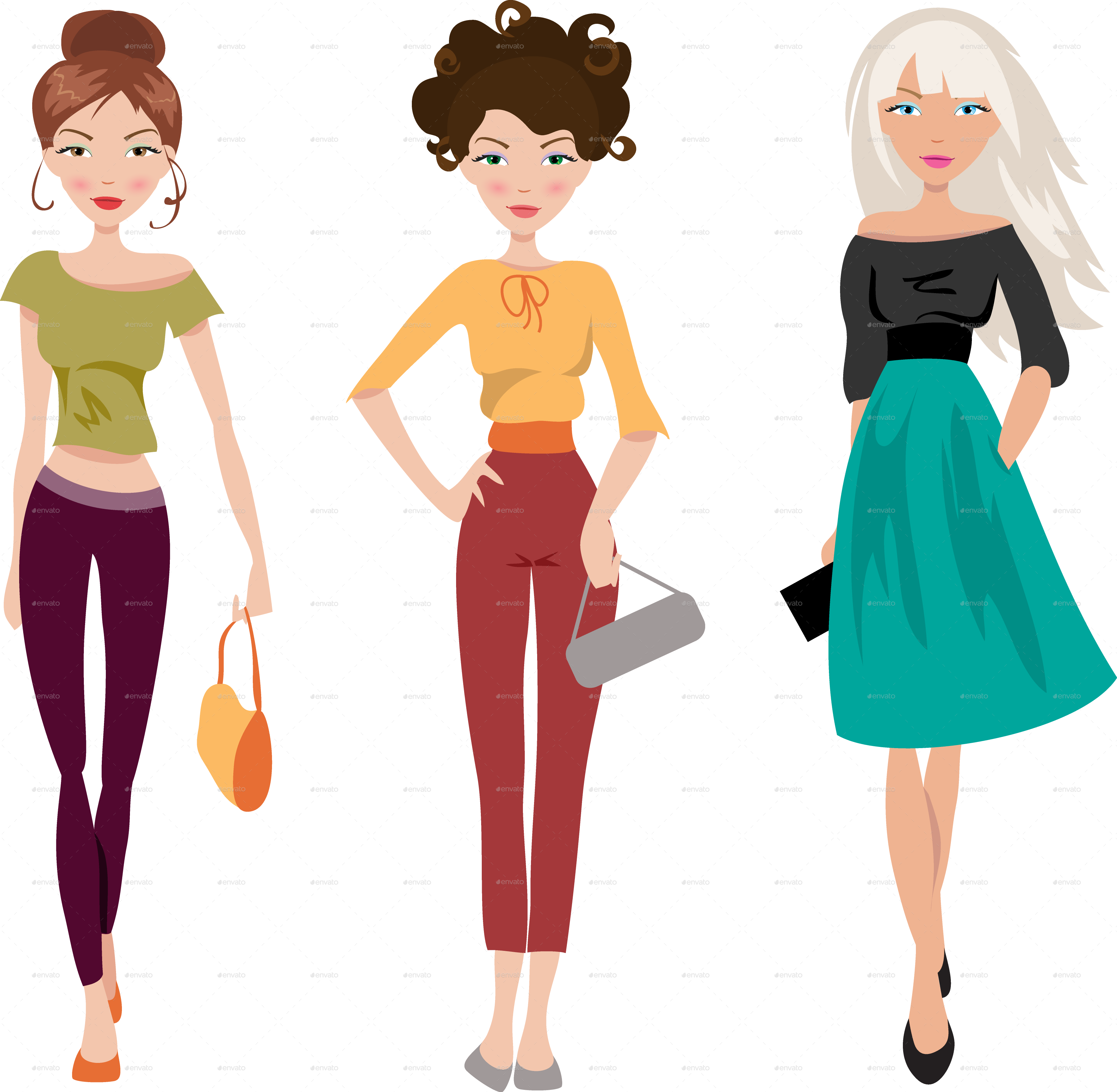 Fashionable Girl PNG Free Download