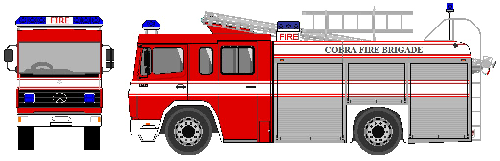 Fire Brigade Truck PNG Image