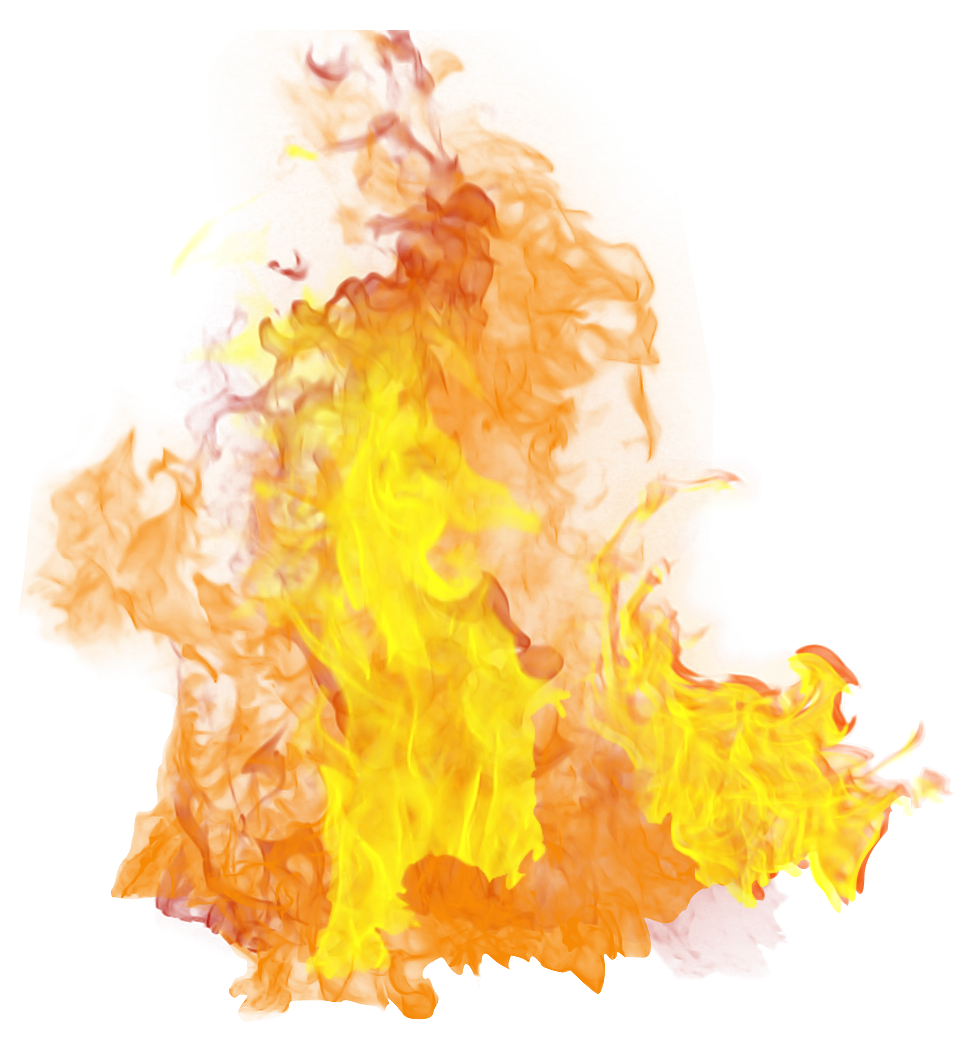 Imagem transparente de chama de fogo