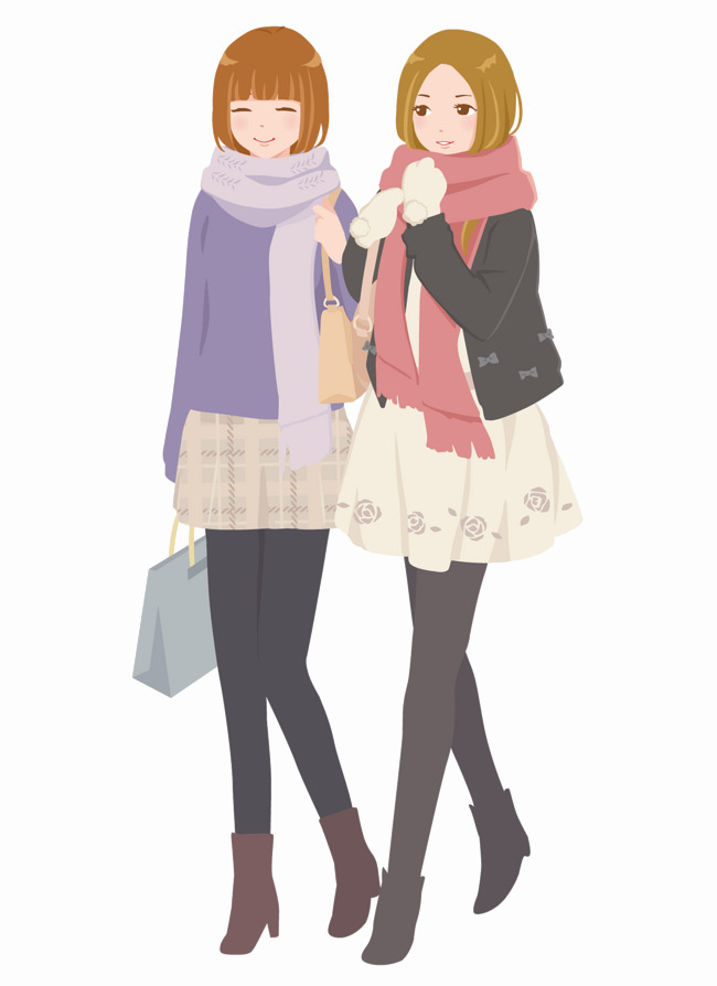 Girl Scarf PNG High-Quality Image