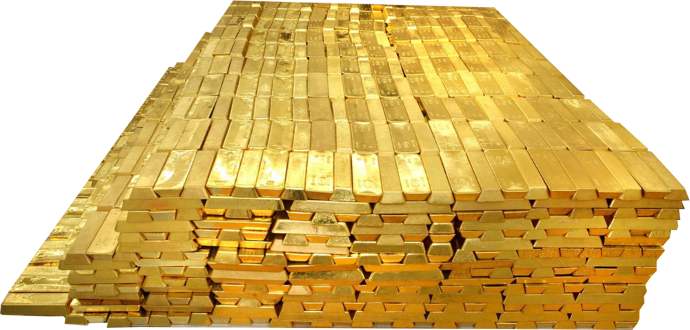 Gold Bricks Transparent Image