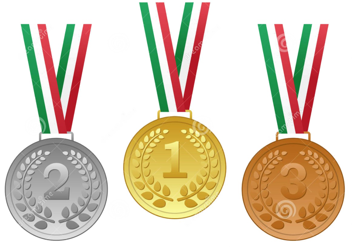 Goud Zilver en Brons Medailles Transparante Afbeeldingen