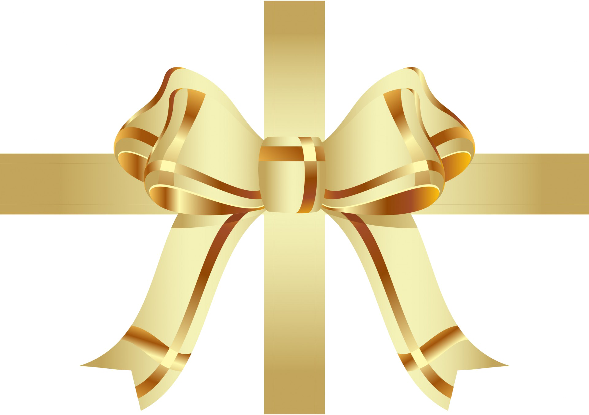 Golden Bow Ribbon PNG Download Image