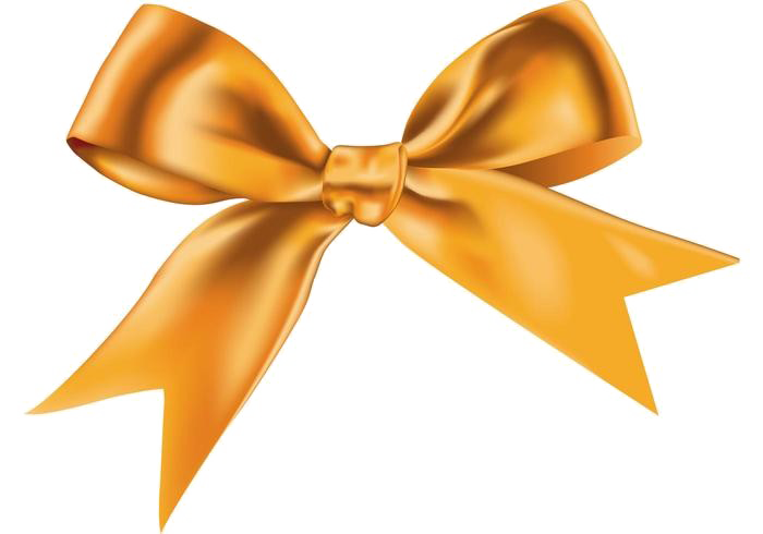 Golden Bow Ribbon PNG Picture