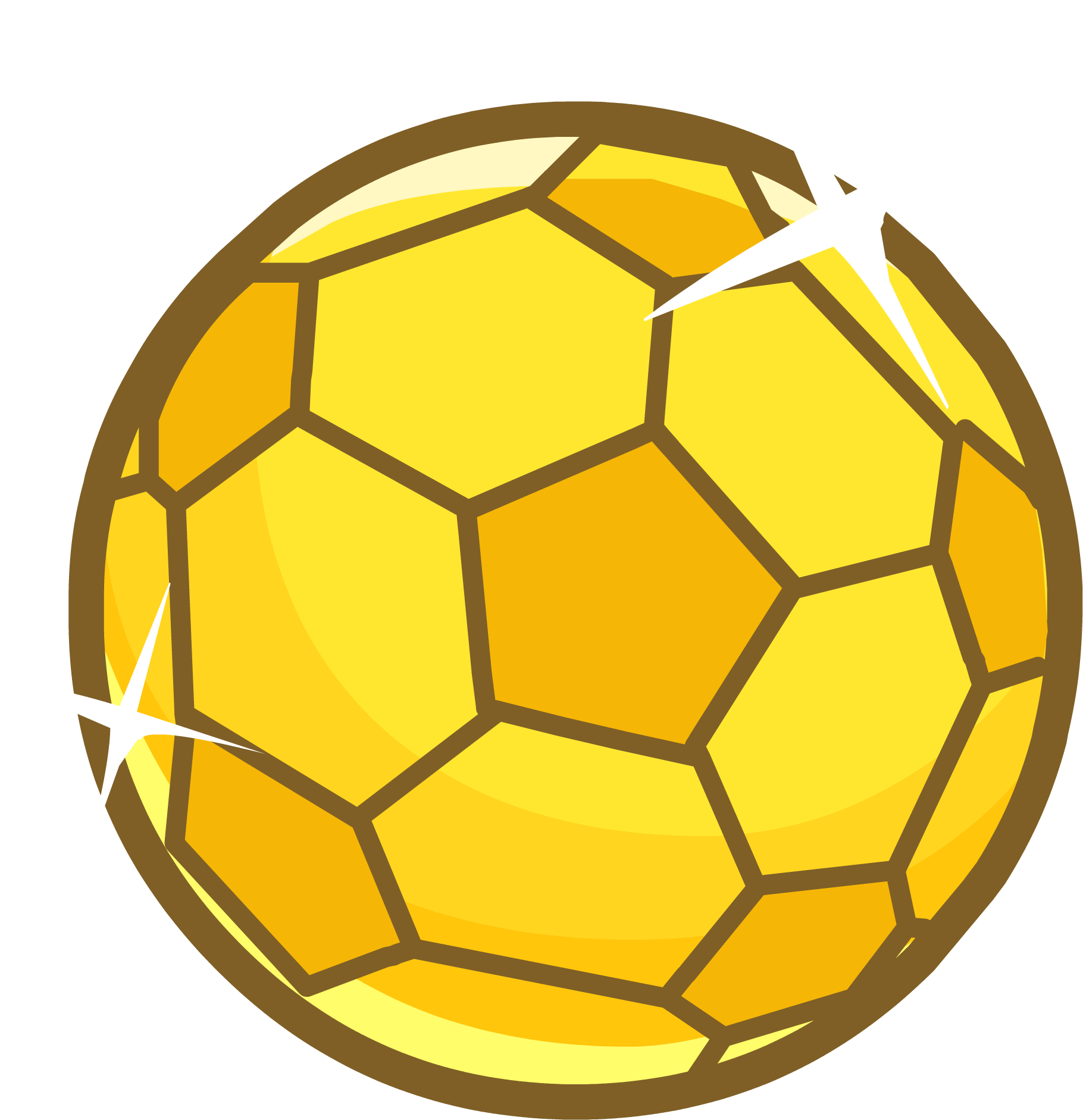 Golden Football PNG Image