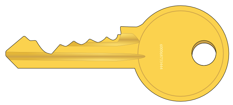 Golden Key PNG Background Image