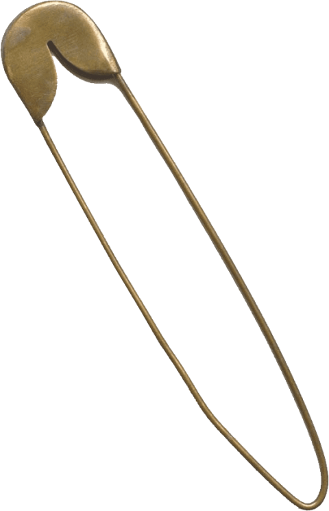Golden Safety Pin PNG Download Image