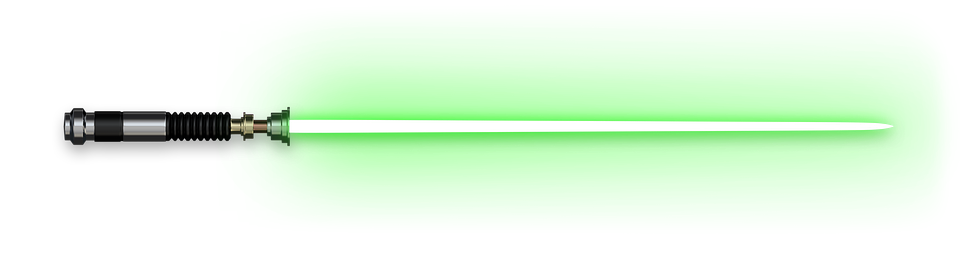 Groene lightsaber PNG Pic