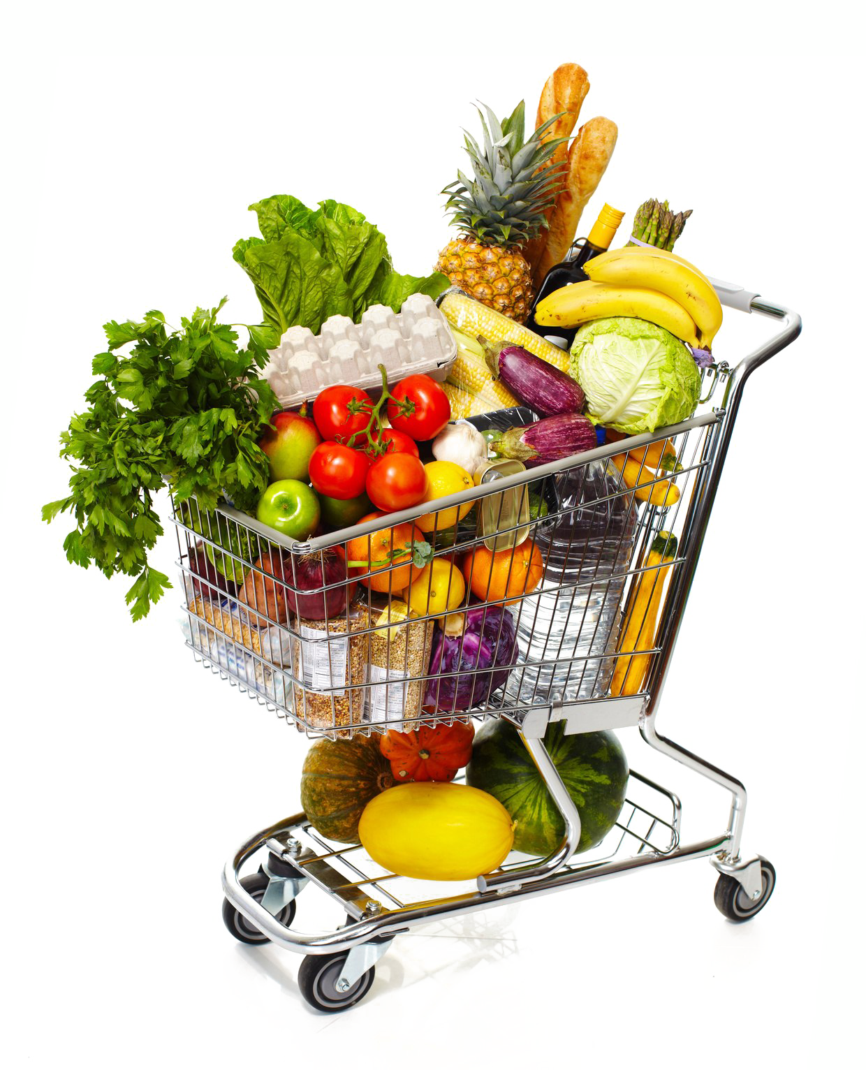 Grocery Shopping Cart PNG Download Image