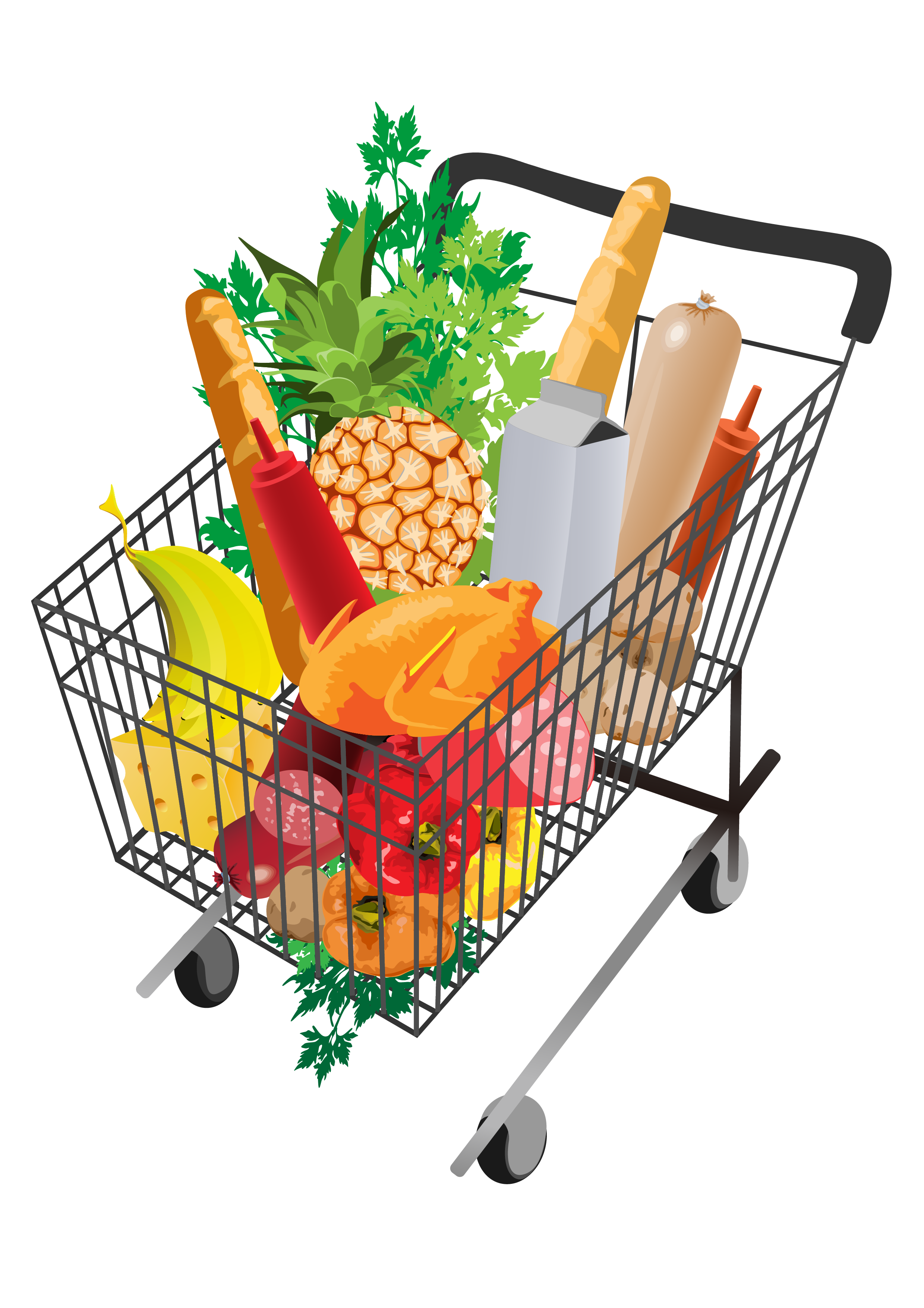 Grocery Shopping Cart PNG Picture