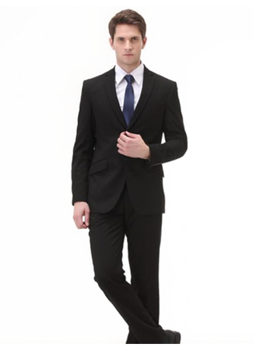Bräutigam im schwarzen Anzug Transparentes Bild