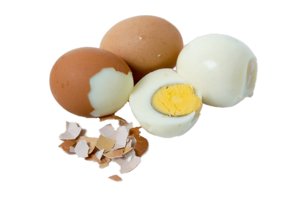Meia imagem transparente do PNG do ovo cozido