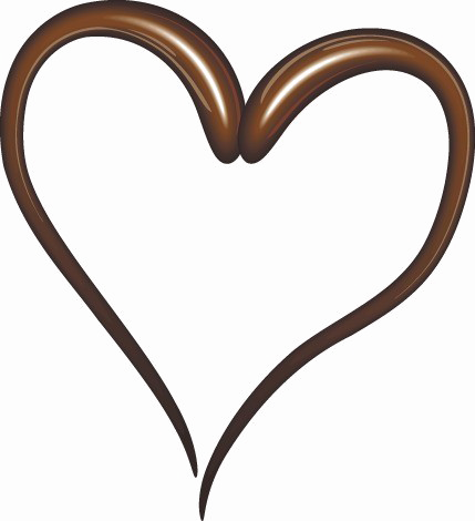 Fondo de la imagen del corazón del chocolate del corazón