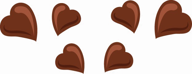 Cokelat jantung PNG Gambar Transparan