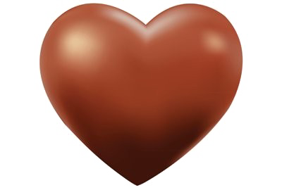 Gambar Transparan cokelat jantung