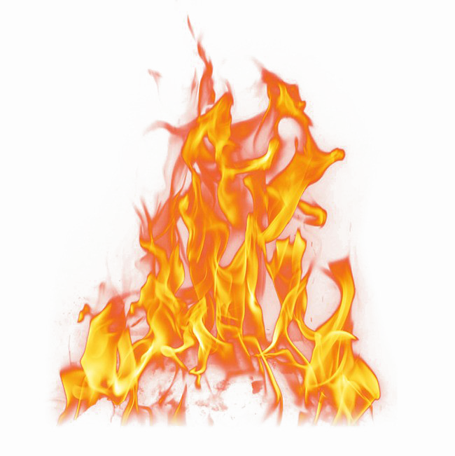 Imagem transparente de fogo quente