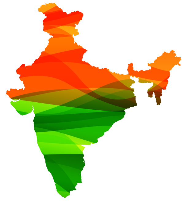 Índia mapa transparente imagens