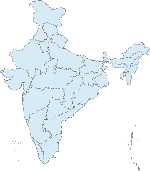 Índia mapa transparente