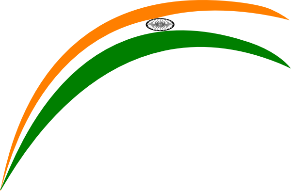 Indische Flagge transparent