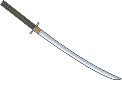 Imagem de PNG da espada japonesa