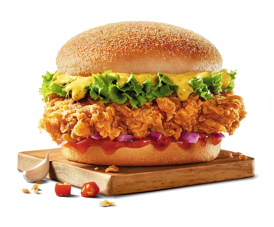 KFC Burger Transparent Background PNG