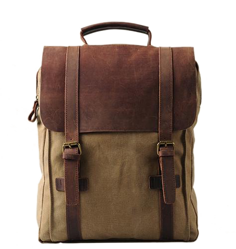 Leather Backpack PNG Image with Transparent Background