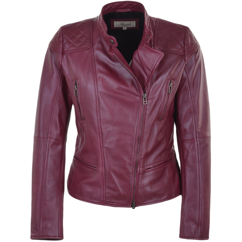 Leather Jacket Ladies PNG High-Quality Image