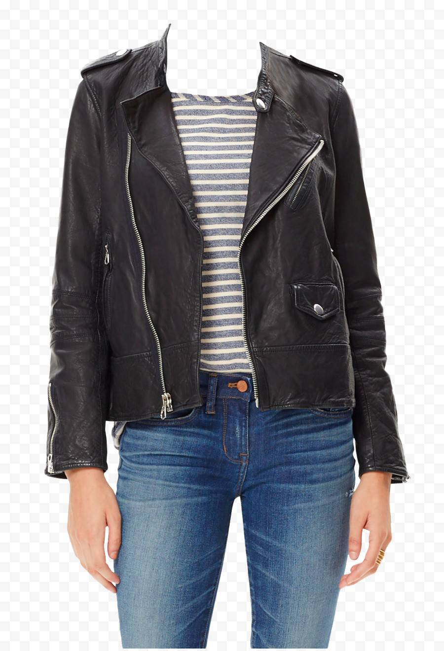 Leather Jacket Ladies PNG Picture