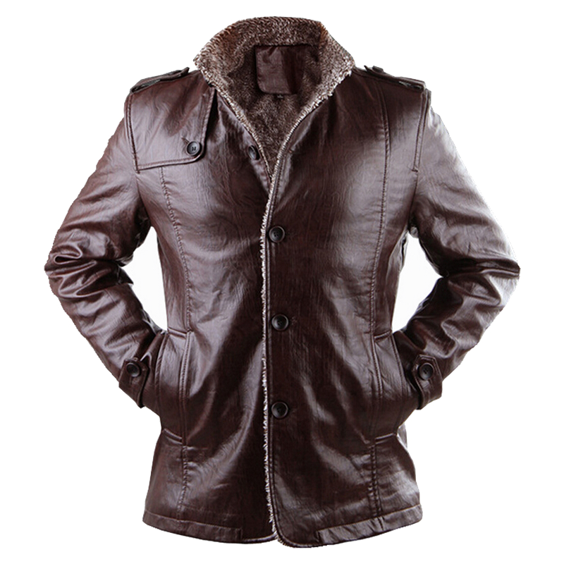 Leather Winter Coat PNG Image