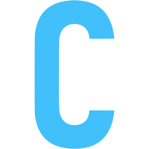 Imagem da letra C PNG com fundo transparente