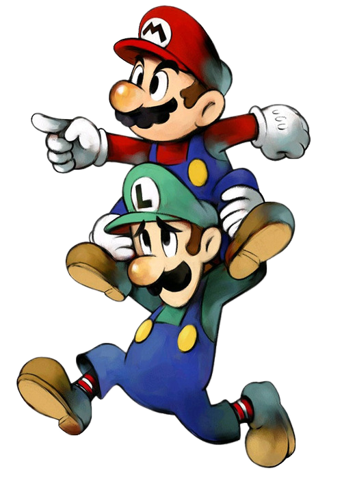 Mario y Luigi Transparente
