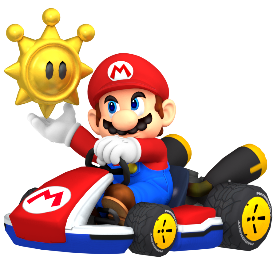 Mario Cart PNG Image with Transparent Background