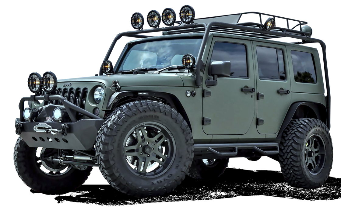 Military Jeep PNG Image with Transparent Background