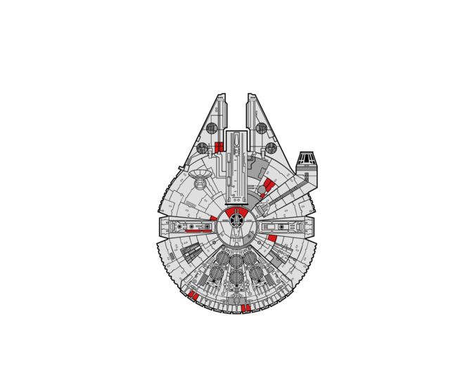 Milennium Falcon Star Wars PNG Imagen PNG