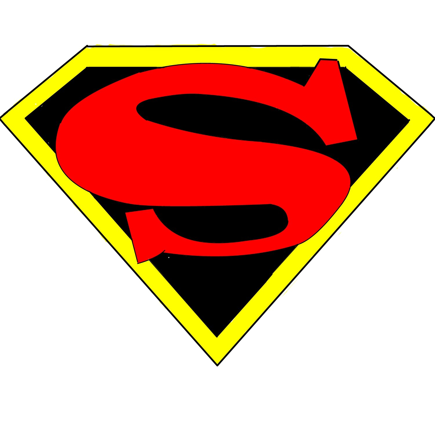 Modern Superman Logo PNG Image Background