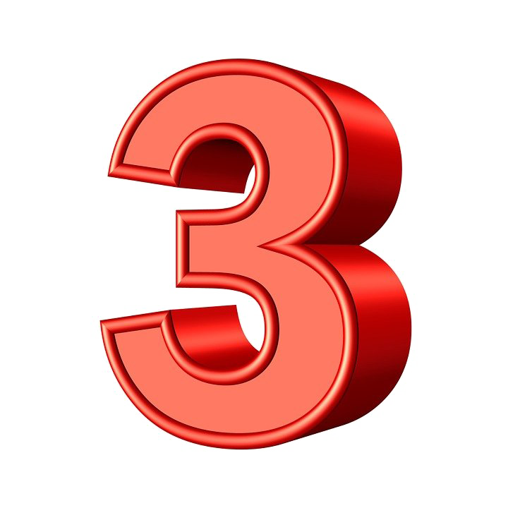 Number 3 Free PNG Images