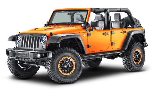 Orange Jeep PNG Free Download