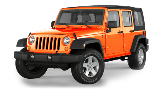 Oranje jeep PNG hoogwaardige Afbeelding