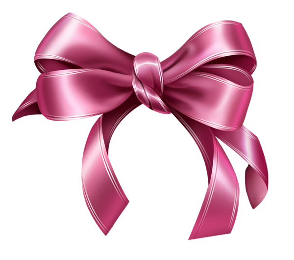 Pink Bow Ribbon Free PNG Image