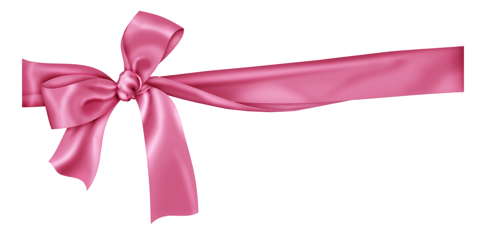 Pink Bow Ribbon PNG Transparent Image