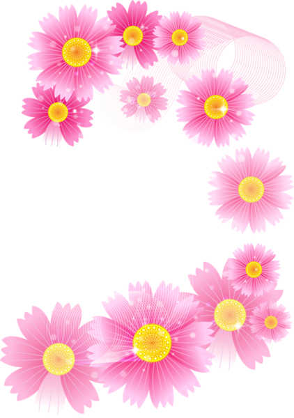 Pink Flowers PNG Image Background