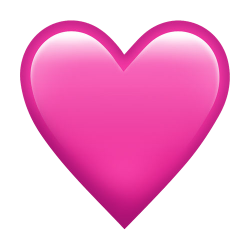 صورة القلب الوردي شفافة