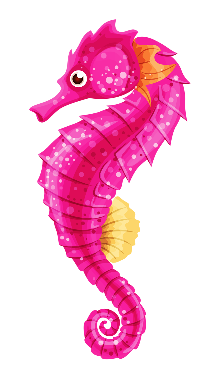 Pink Seahorse PNG Download Image