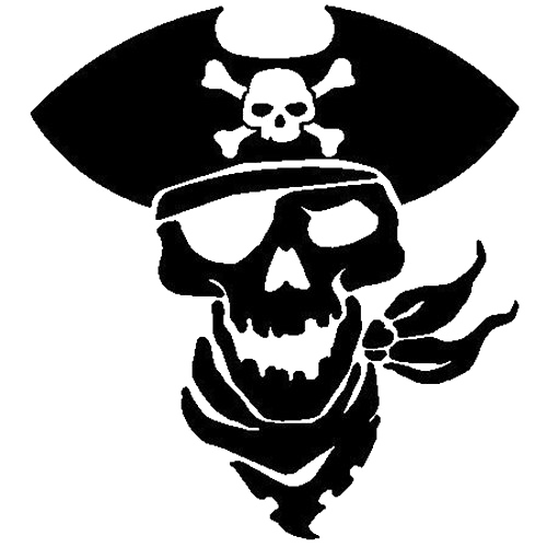 Immagine del fondo del PNG del cranio del pirata