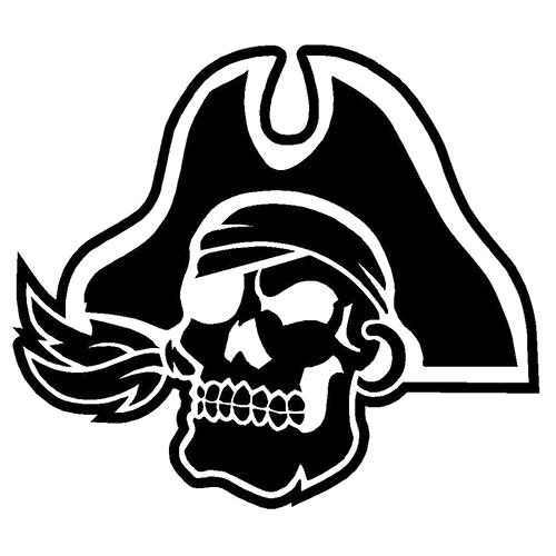 Piratenschädel-PNG-Bild mit transparentem Hintergrund