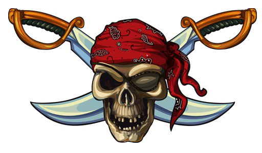 Immagine Trasparente del teschio del pirata