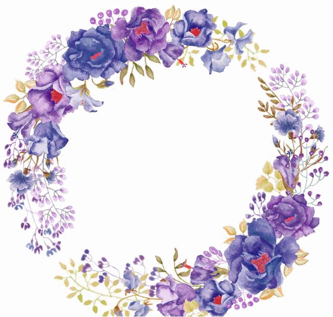 Purple Flowers PNG Transparent Image