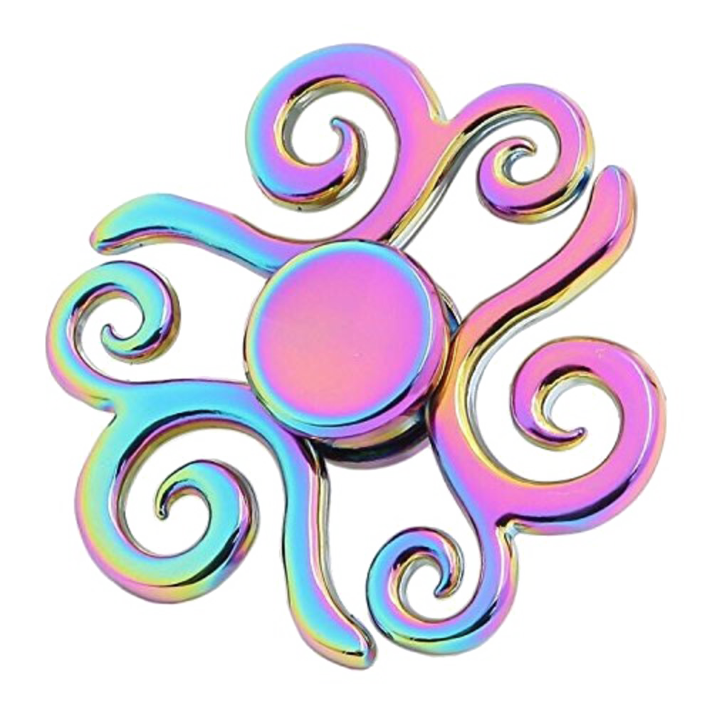 Rainbow Fidget Spinner PNG صورة مع خلفية شفافة